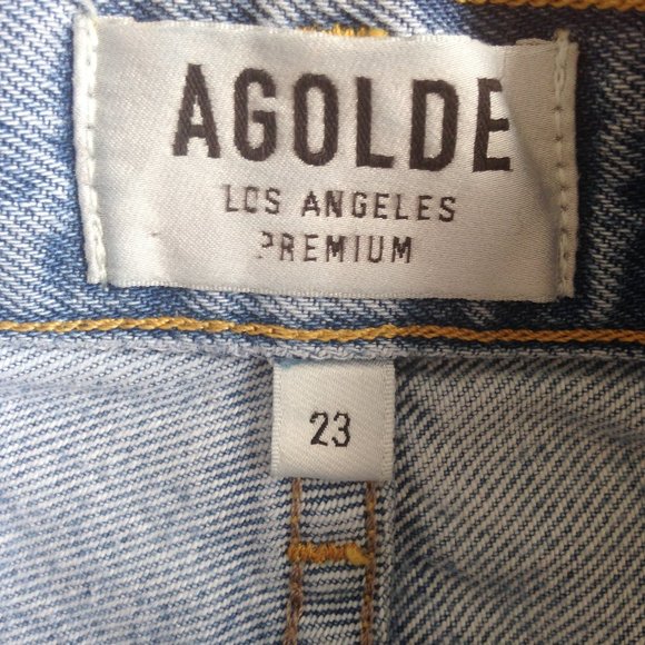 AGOLDE - High Waisted Distressed Cut-Off Shorts - Picture 11 of 13